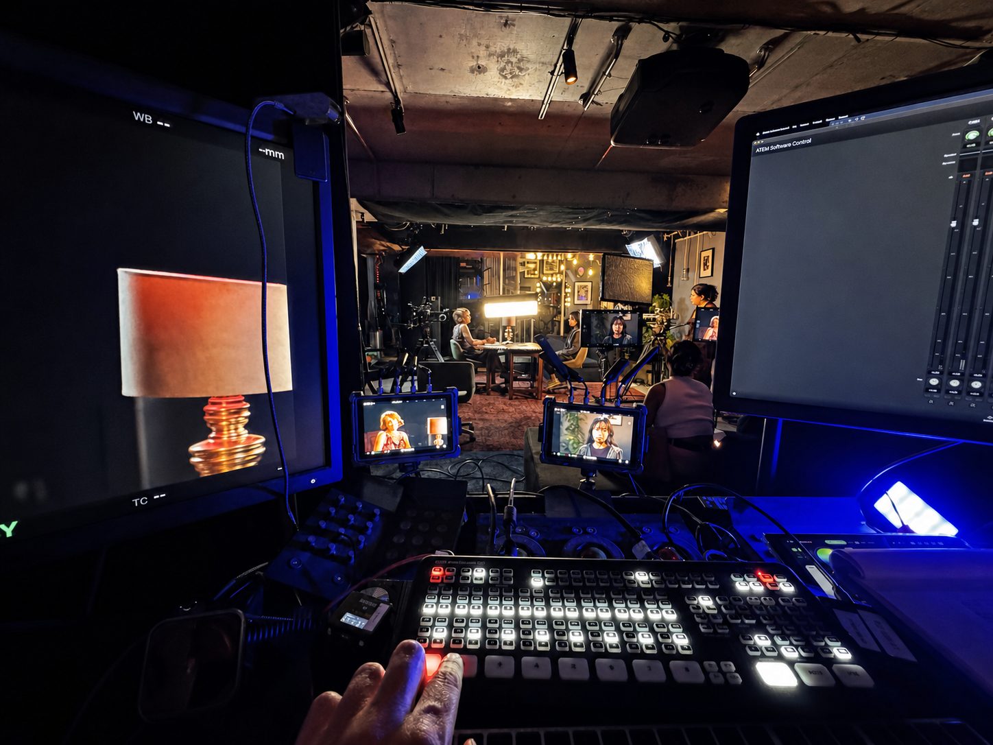 Multicam control room at the JJ Splice studio