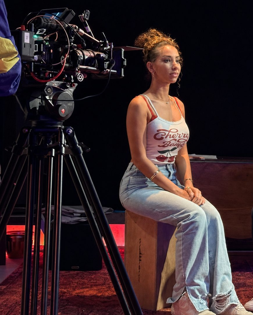 RED camera on set at JJ Splice
