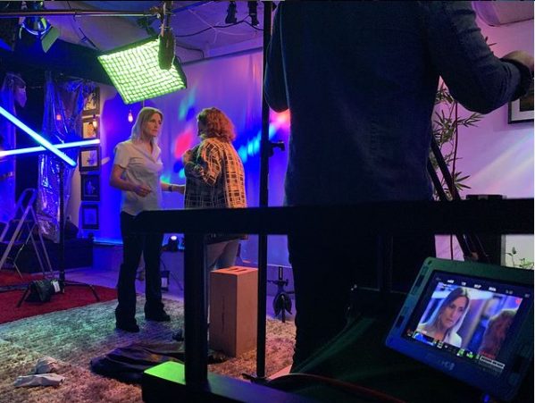 Lighting a scene in the JJ Splice studio