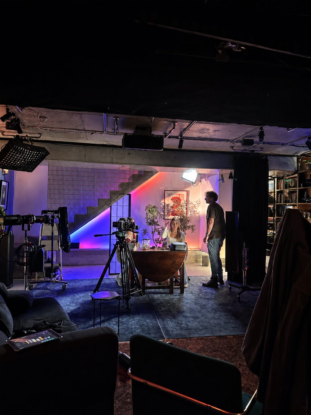 Wide shot of the JJ Splice studio set
